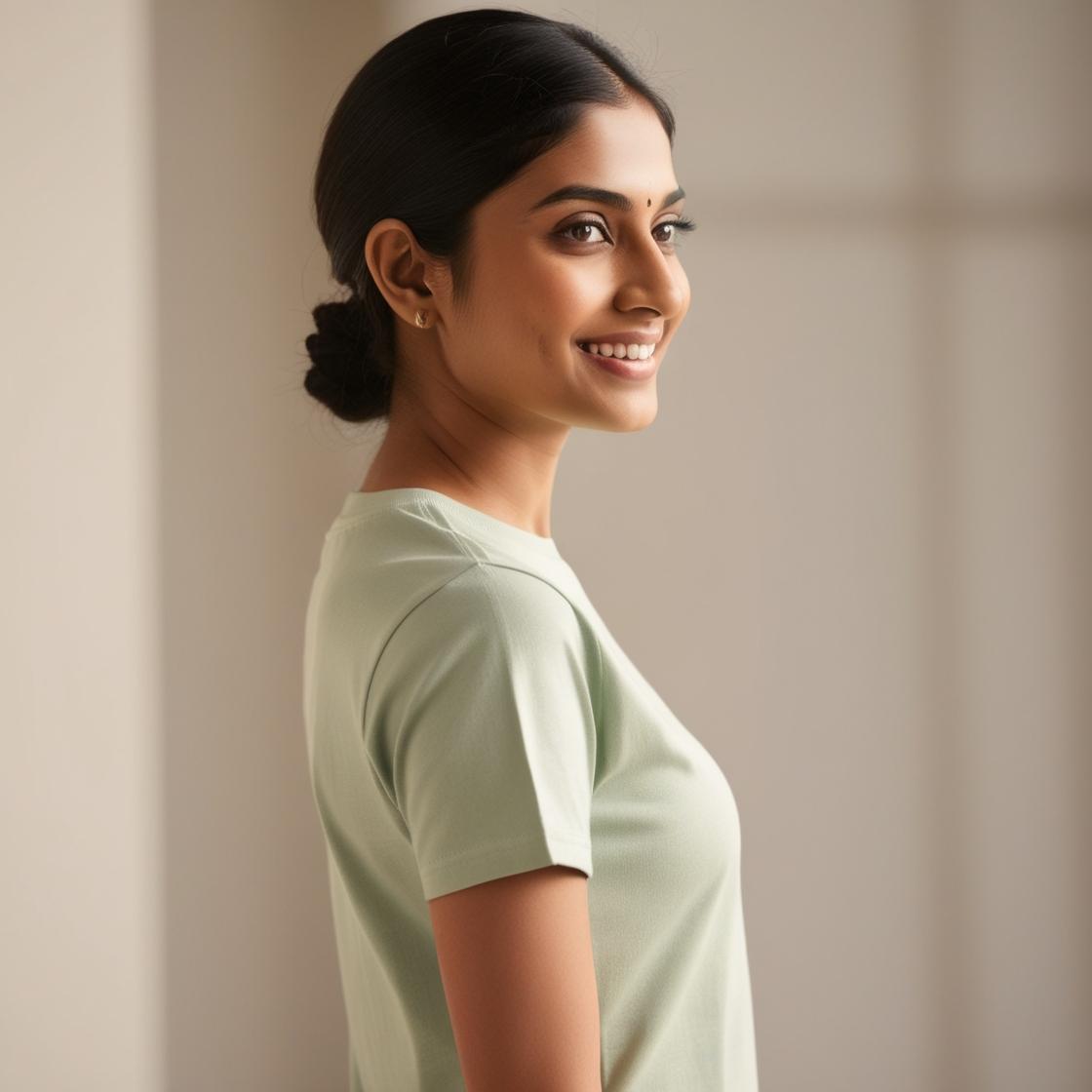 Soft & Breathable Women’s Cotton Tees – Light Mint Stay Cool & Stylish