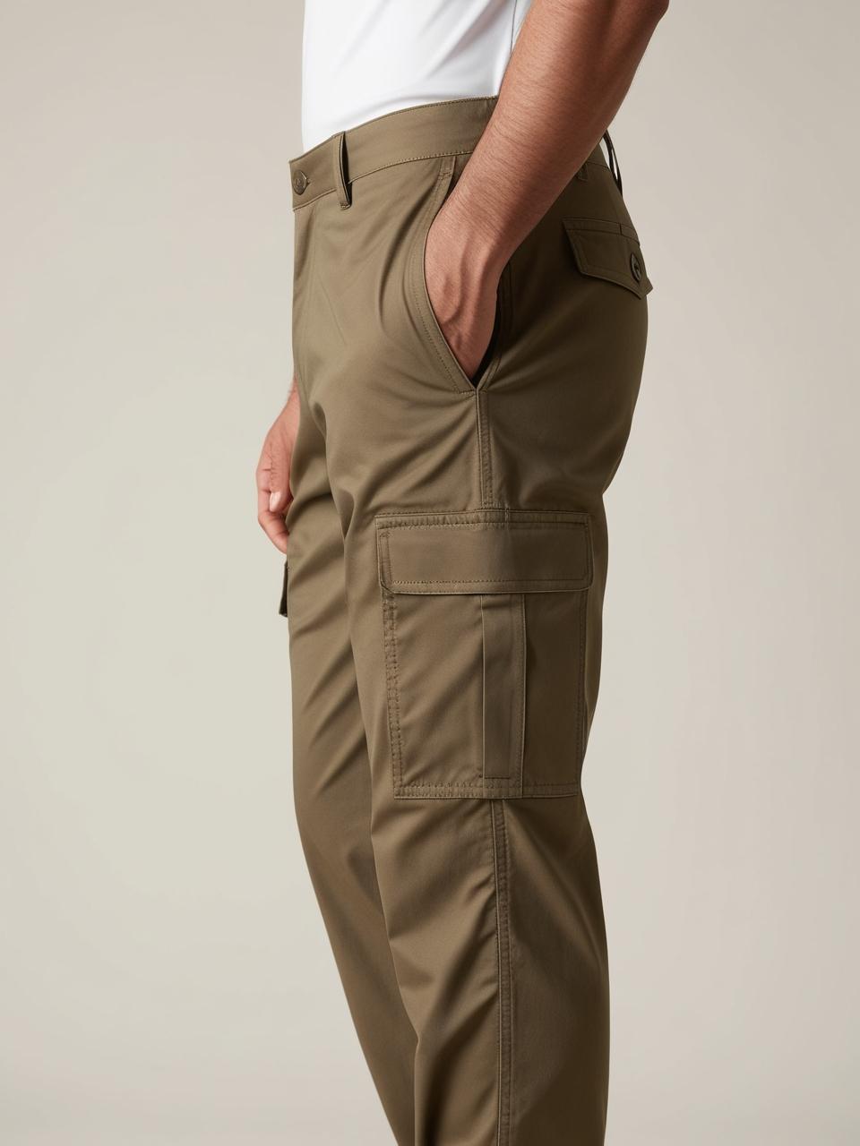 Men’s Utility Cargo Pants – Khaki Versatile, Durable, and On-Trend