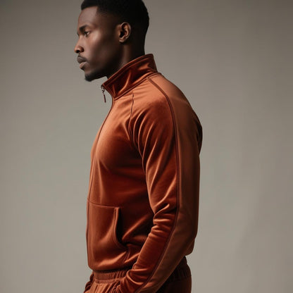 BarelyStylish Men’s Tracksuit | Rusty Brown | Premium Soft Fabric for All-Day Wear
