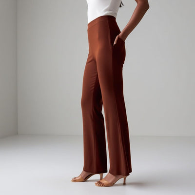 BarelyStylish Women's Pants/Palazzos – Dark Orange Effortless Comfort & Chic Style