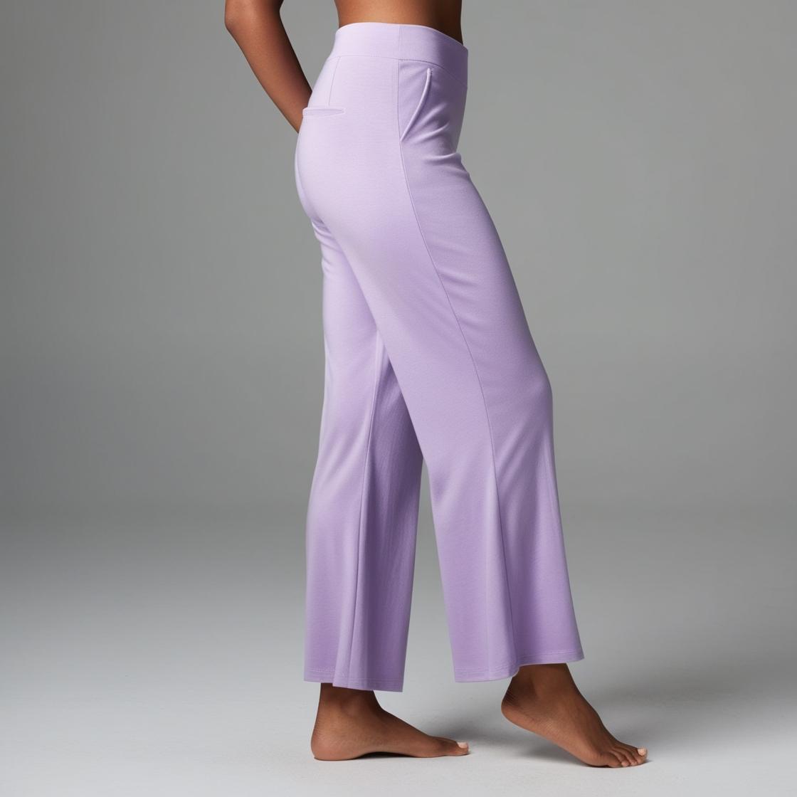 BarelyStylish Everyday Palazzo Pants – Light Purple Effortless Style