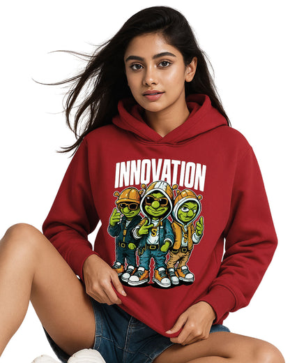 ❤️ Innovation Crimson Red Women’s Hoodie
