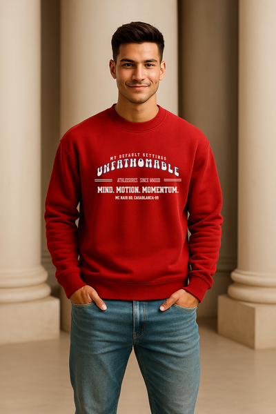 Men's Red Sweatshirt with Design