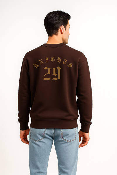 Men's Brown Sweatshirt Back Profile