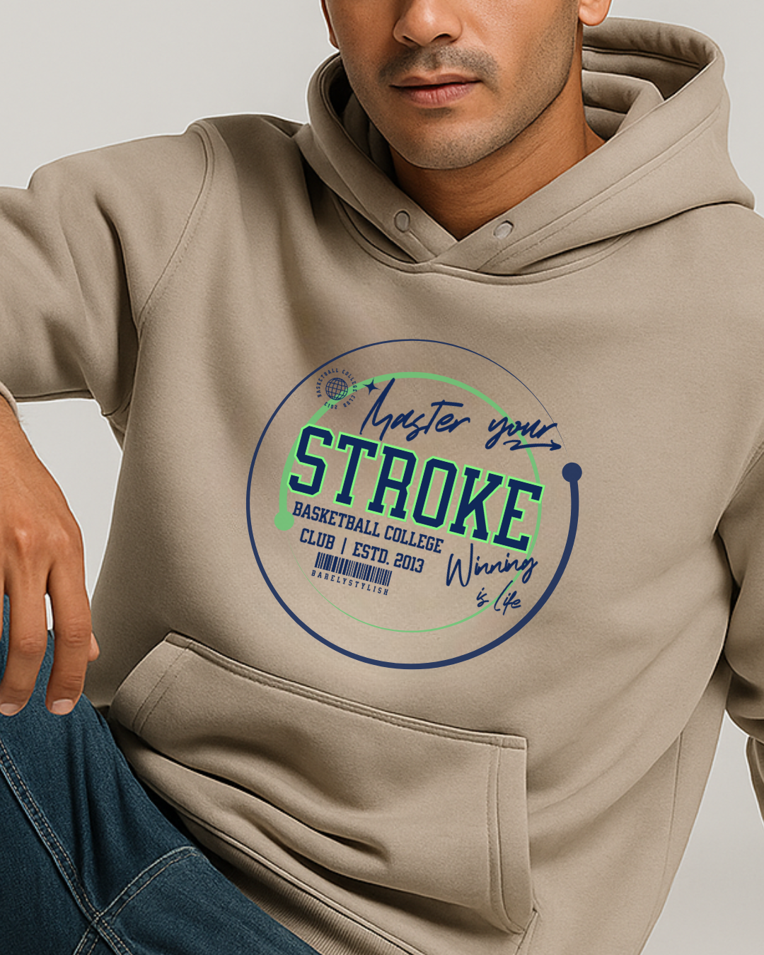 Master Your Stroke Grey Pullover Hoodie
