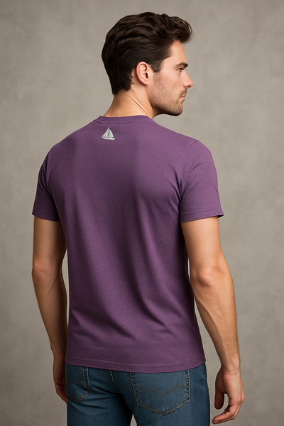 Purple Round neck TShirt for Men