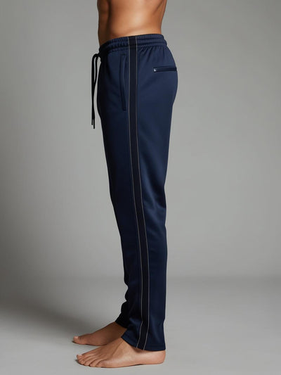 Men’s Lightweight Cotton Athletic Track Pants - Navy Blue